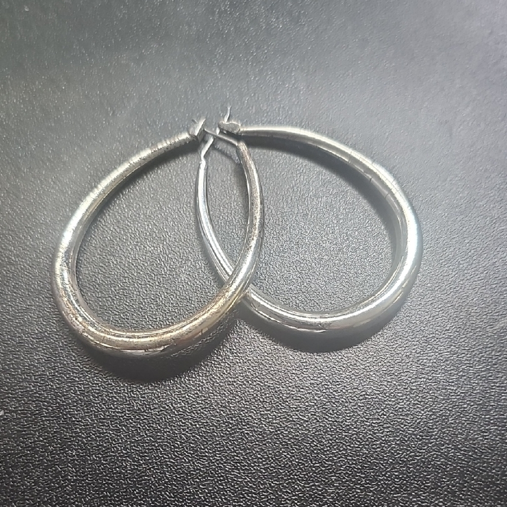 Classic Silver Hoop Earrings - Women Jewelry